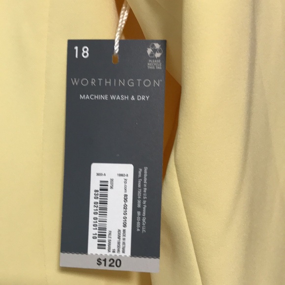 NEW Worthington Double Breasted Blazer, Color: Pale Banana - Picture 4 of 8